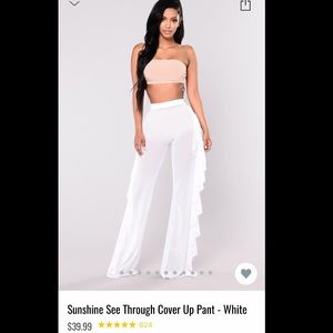 Fashion Nova bathing suit cover up pants.